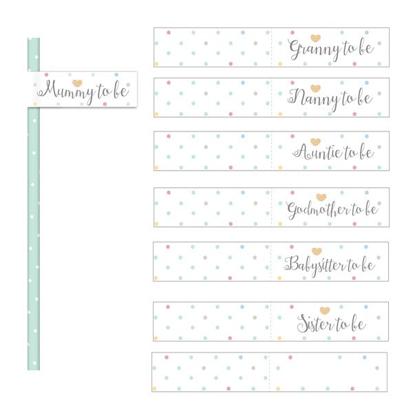Unisex Paper Straws & Flags - Pack of 20