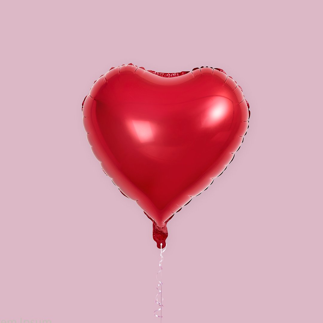 Red Heart 18" Foil Balloon