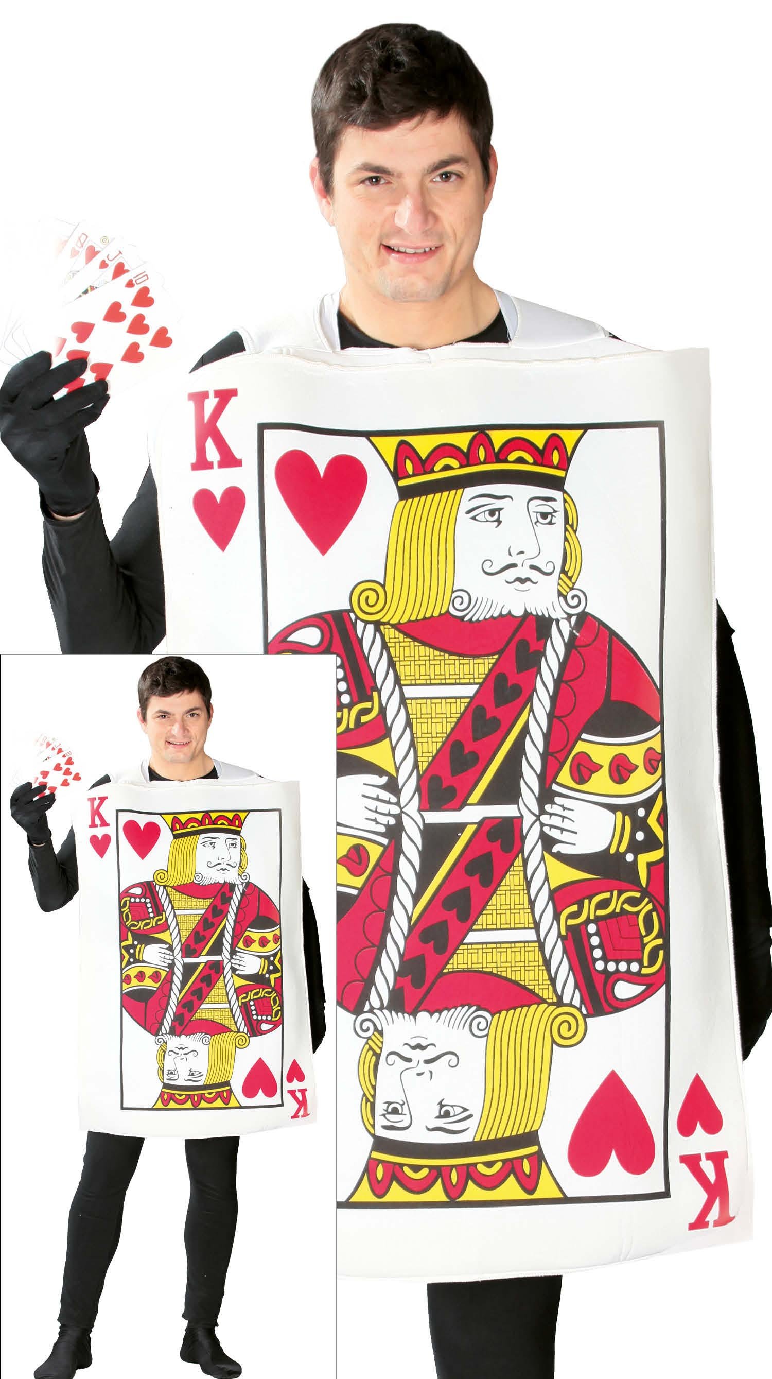 King Of Hearts Card Adult Size L 52-54