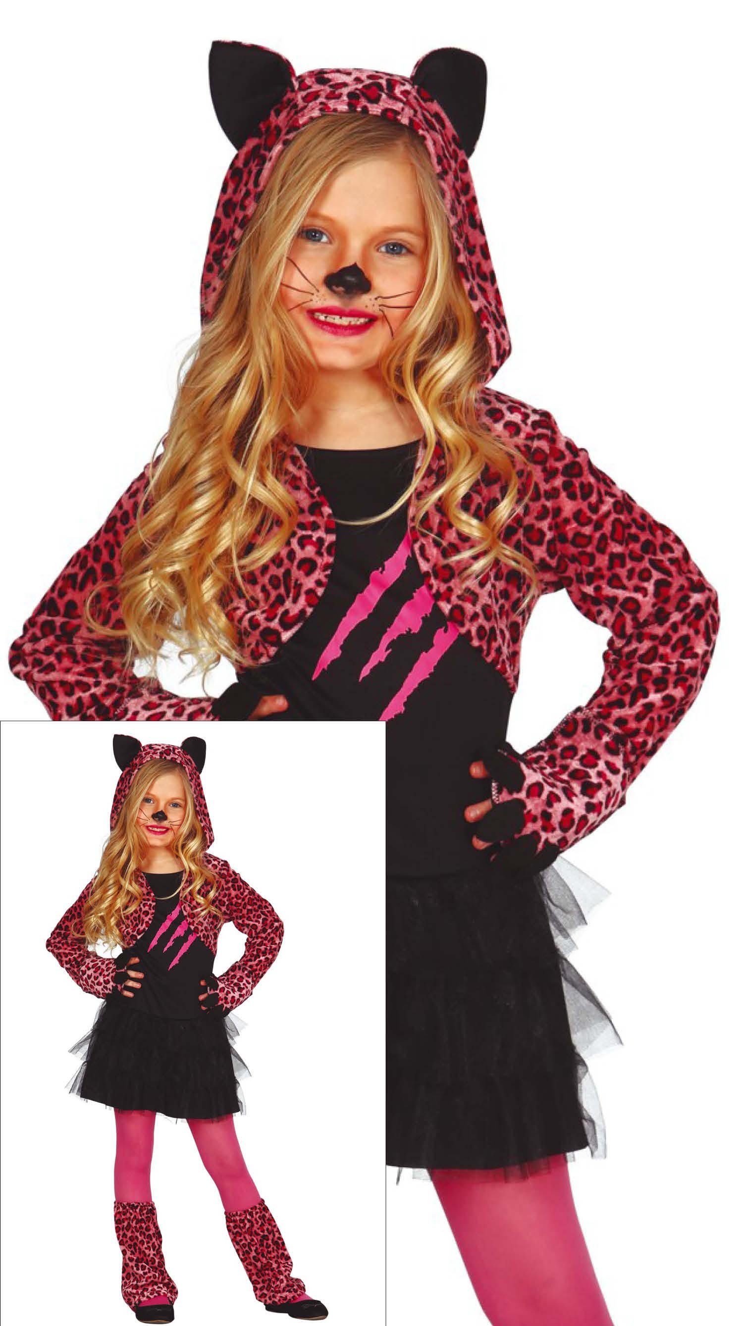 "CHILD PINK PAWS LEOPARD, SIZE 7-9 YEARS"