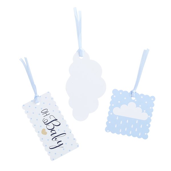 Blue Assorted Paper Gift Tags - Pack of 3