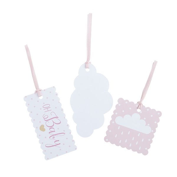 Pink Assorted Paper Gift Tags - Pack of 3