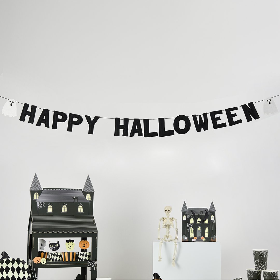 Ghost 'Happy Halloween Banner' Felt Banner 2m