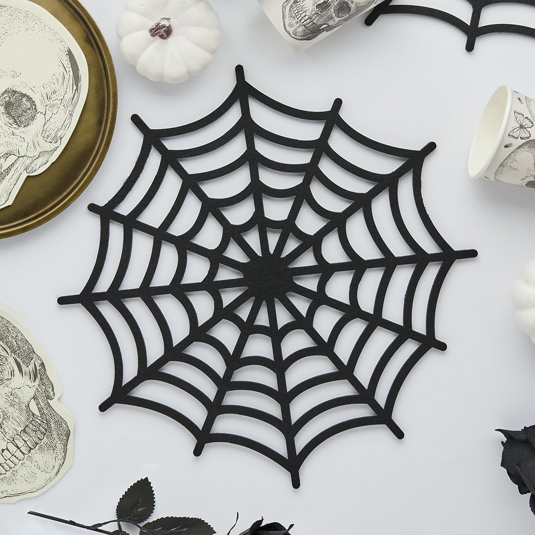 Spider Web Felt Placemats - Pack of 4