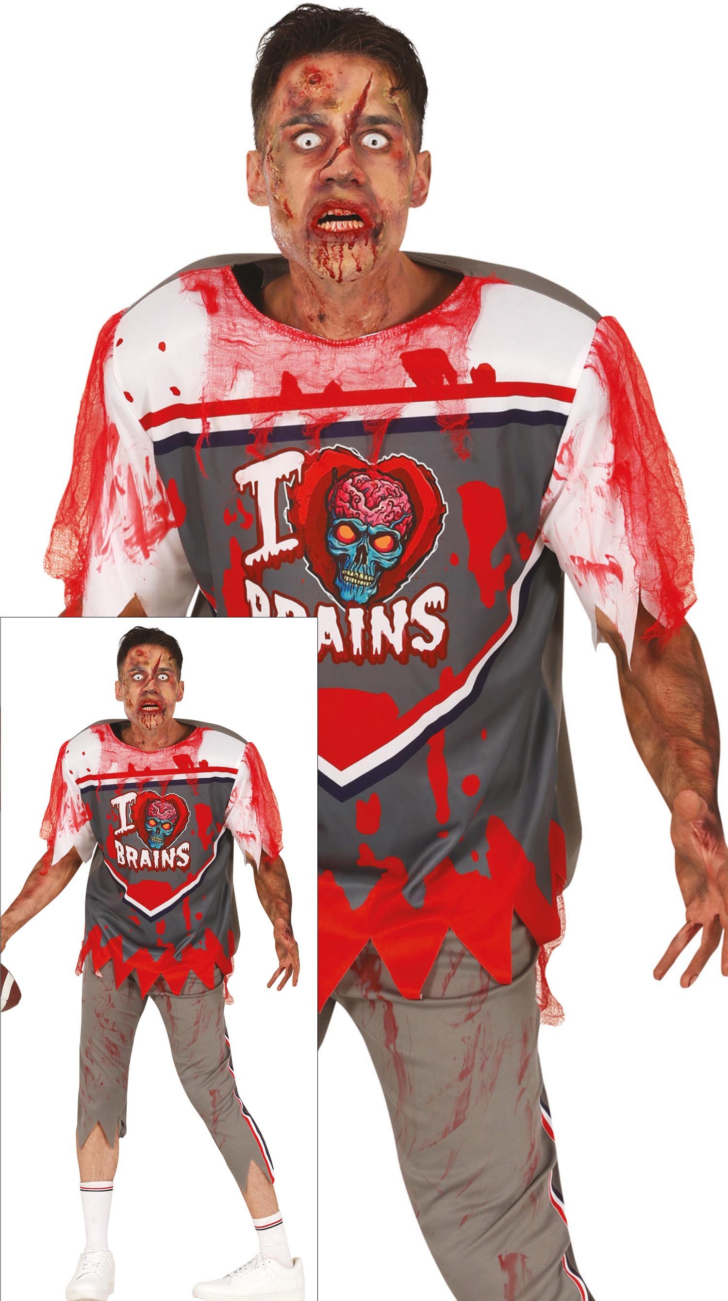 Zombie Rugby Player, Adult, 48 - 50 (M)
