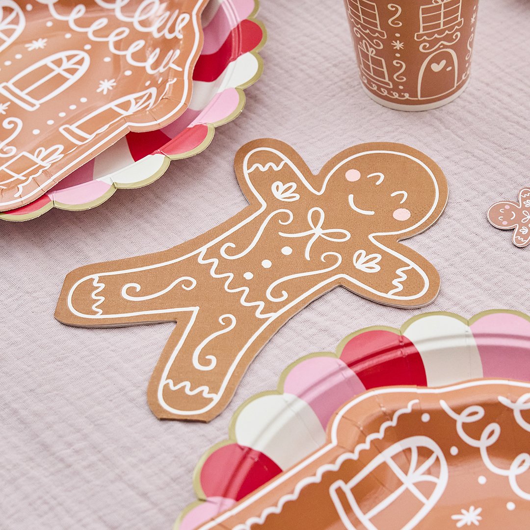 Gingerbread Paper Napkins - Pack of 16